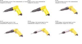 14 AIR CLUTCH TYPE SCREWDRIVERS