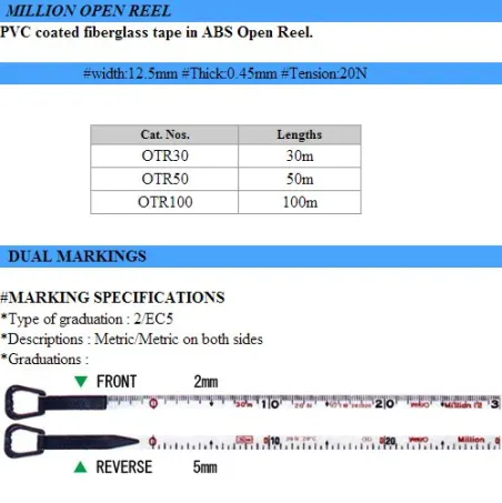 PVC Coated Fiberglass Million Open Reel (OTR50) 2