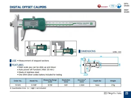 Digital Offset Calipers (D-150F) 2