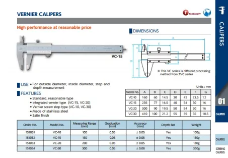 Vernier Calipers (VC Series) 2