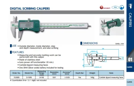 Digital Scribing Calipers (D-150S) 2