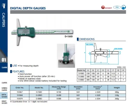 Digital Depth Gauges (D-D Series) 2