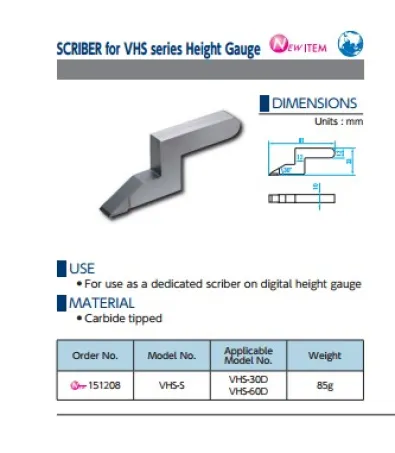 Scriber for VHS Series Height Gauge (VHS-S) 2